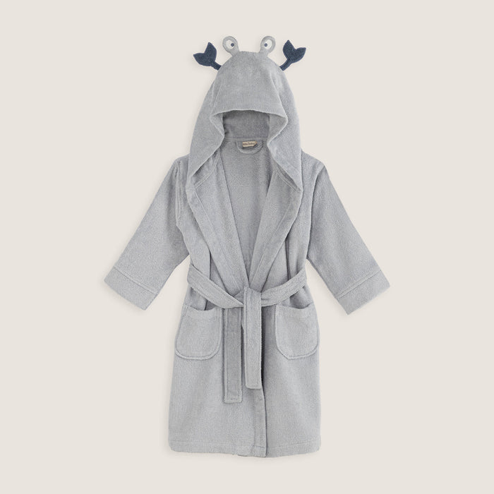 Under The Sea Bathrobe With Hoodie Grey