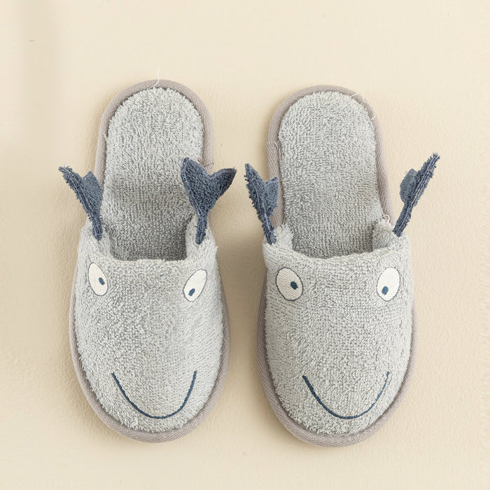 Under The Sea Bath Slippers Grey