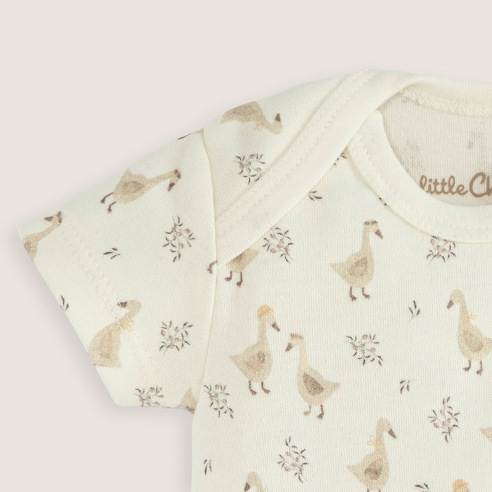 Goose Newborn Printed Body Ecru