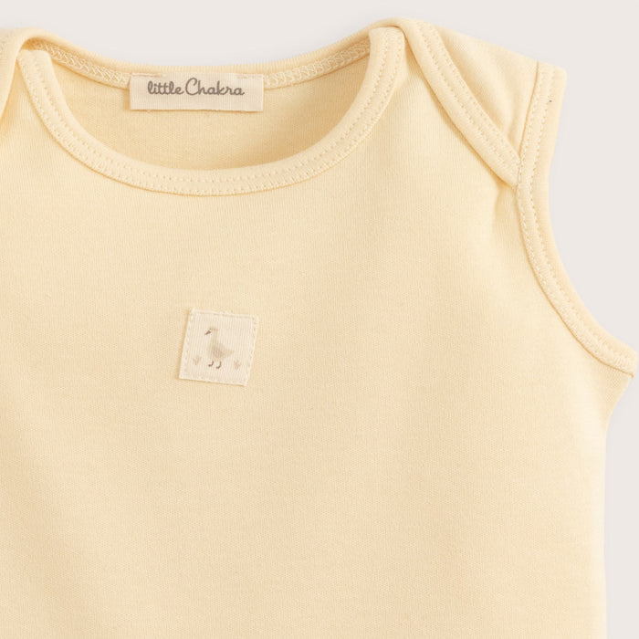 Goose Newborn Sleeveless Body 2 Pcs Ecru / Yellow