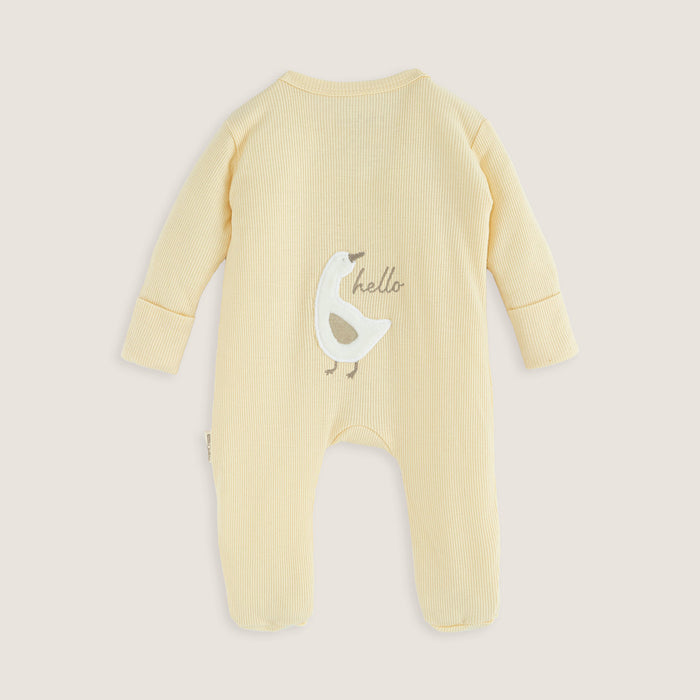 Goose Newborn Jumpsuit Yellow