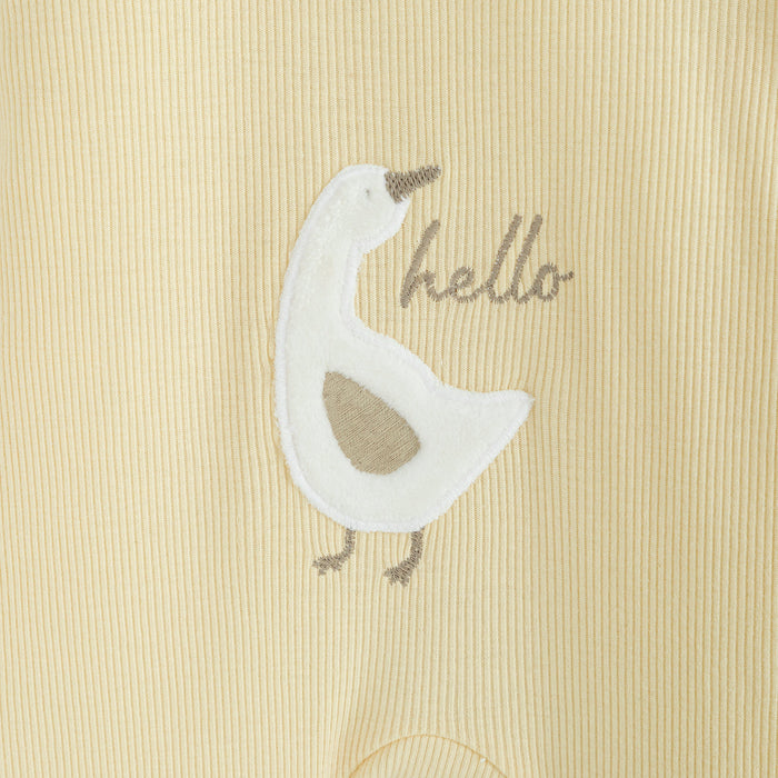 Goose Newborn Jumpsuit Yellow