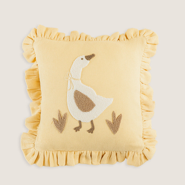 Goose Bedspread&Deco Pillow Yellow