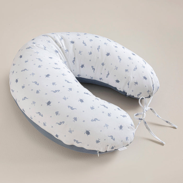 Under The Sea Feeding Pillow Ecru/Blue