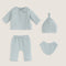 Under The Sea Newborn Top&Bottom+Hat+Bib Set Grey