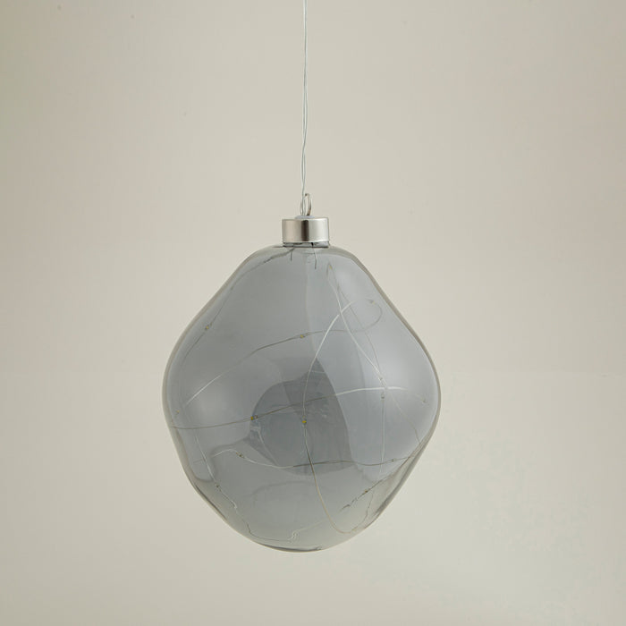 Zera Xmas Ball with Lighting L Light Grey