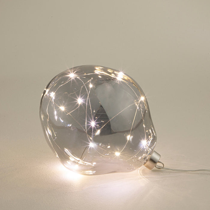 Zera Xmas Ball with Lighting L Light Grey