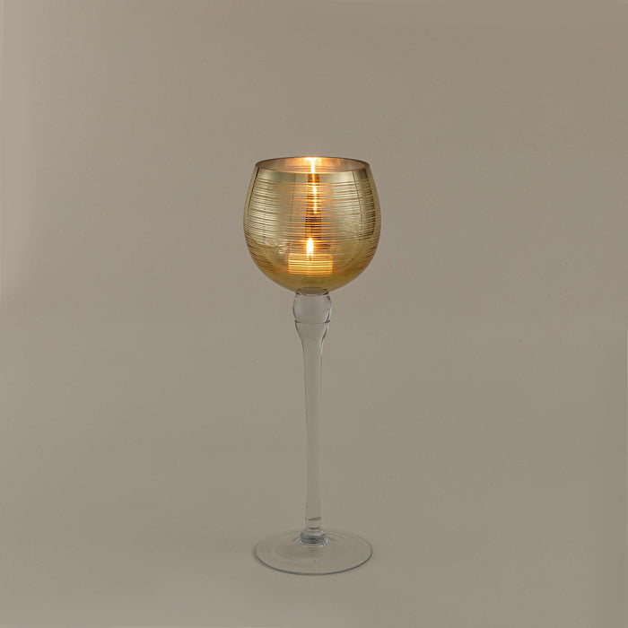 Huzo Candle Holder L Gold/Silver