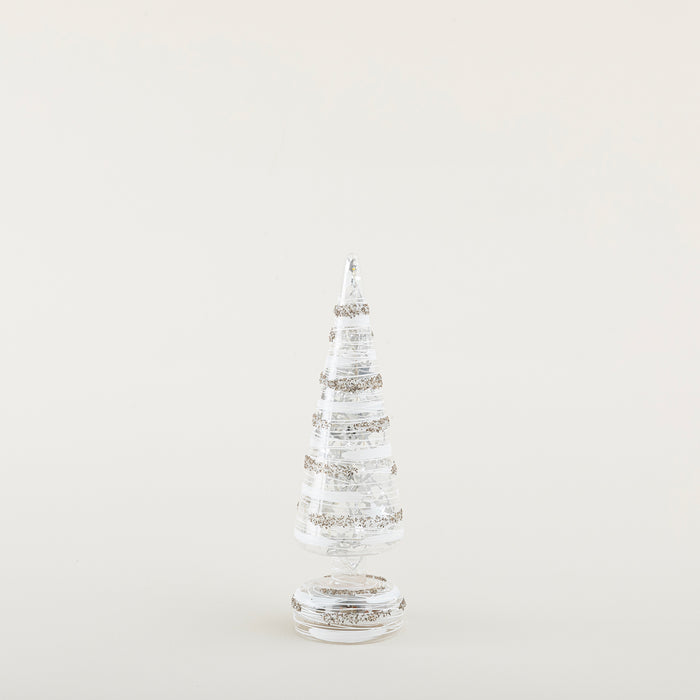 Trago Tree Decorative Objet with Lighting S TRANSPARENT/SILVER