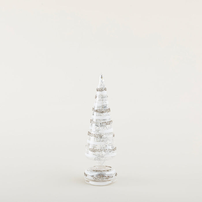 Trago Tree Decorative Objet with Lighting S TRANSPARENT/SILVER