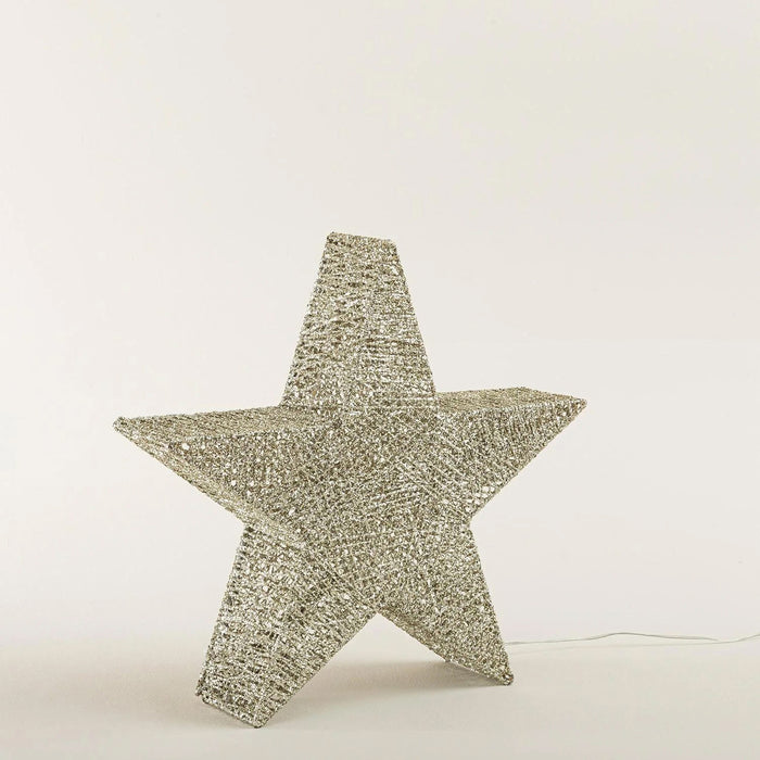 Star Decorative Object With Led 40 cm Natural