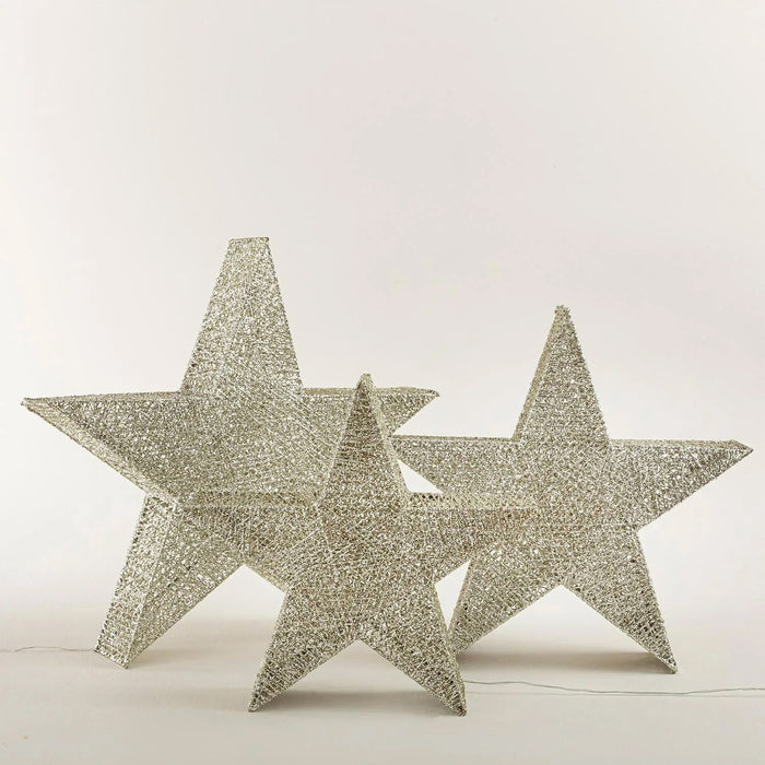 Star Decorative Object With Led 40 cm Natural