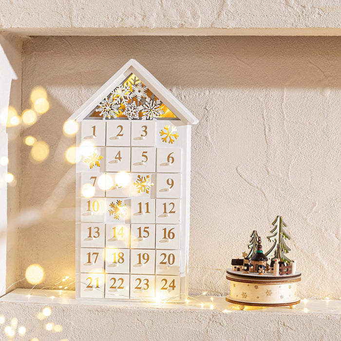 White Gift Tree With Led White