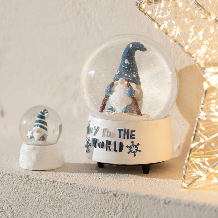 Joyo Snow Globe with Music Blue/White