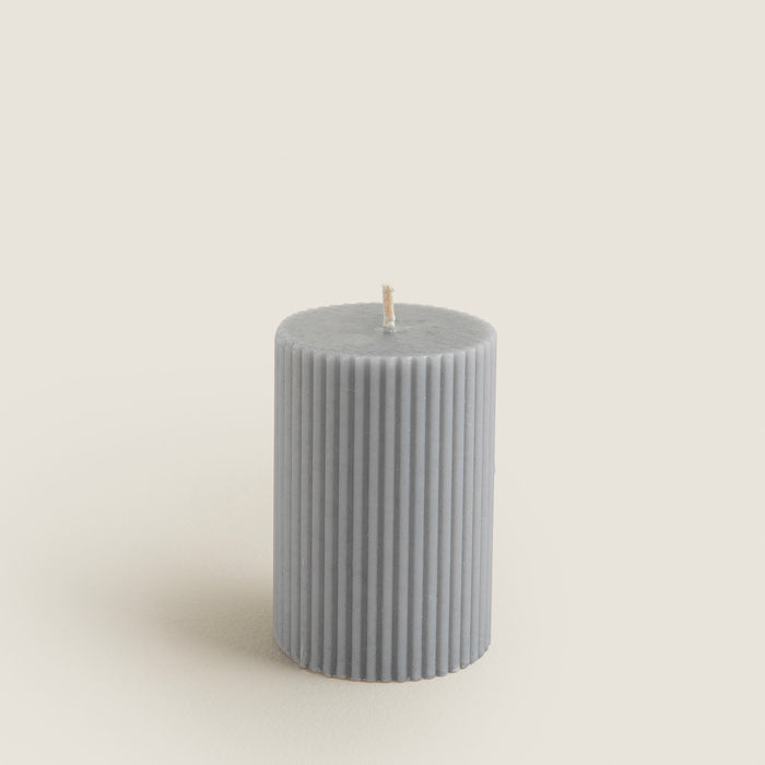 Helen Pillar Candle 6x8 Cm Grey