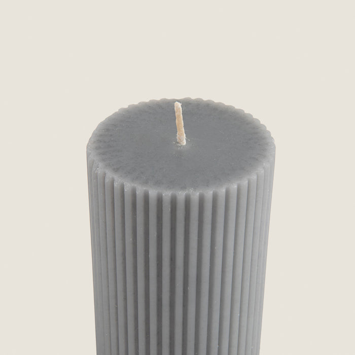 Helen Pillar Candle 6x8 Cm Grey