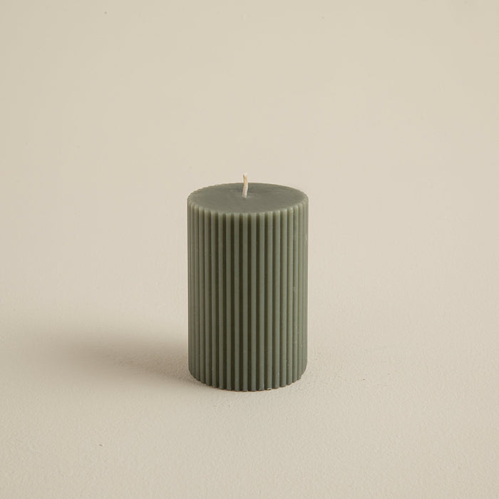 Helen Pillar Candle 6x8 Cm Khaki
