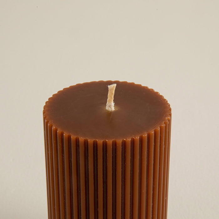 Helen Pillar Candle 6x8 Cm Brown