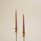 Gilded Candlestick Candle Set of 2 ROSE GOLD