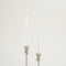 Gilded Candlestick Candle Set of 2 Pearl