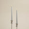 Gilded Candlestick Candle Set of 2 Silver