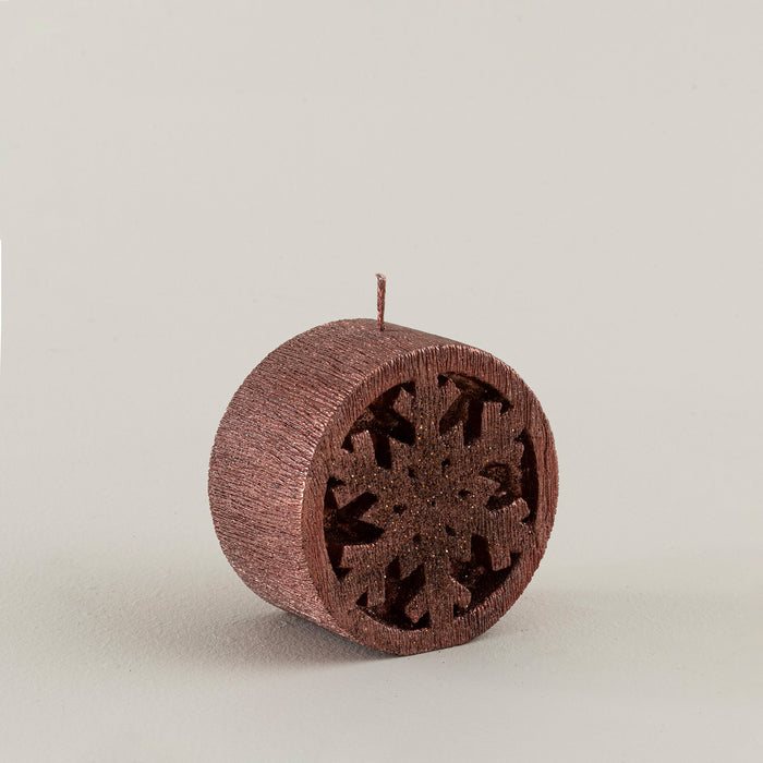 Snow Flake Candle 11 Cm Blush