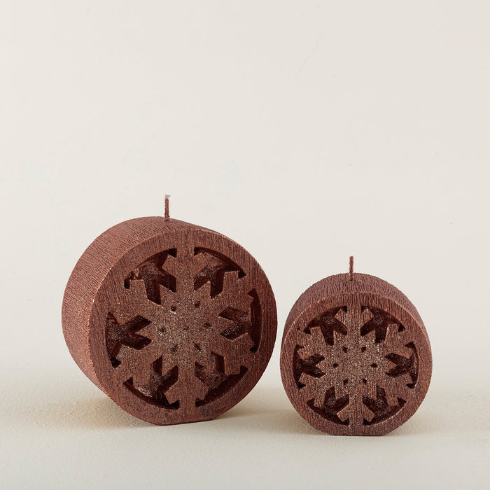 Snow Flake Candle 11 Cm Blush