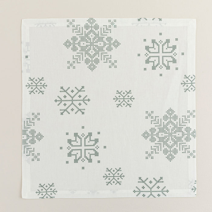 Pera Napkin 45x45 cm Ecru/Green