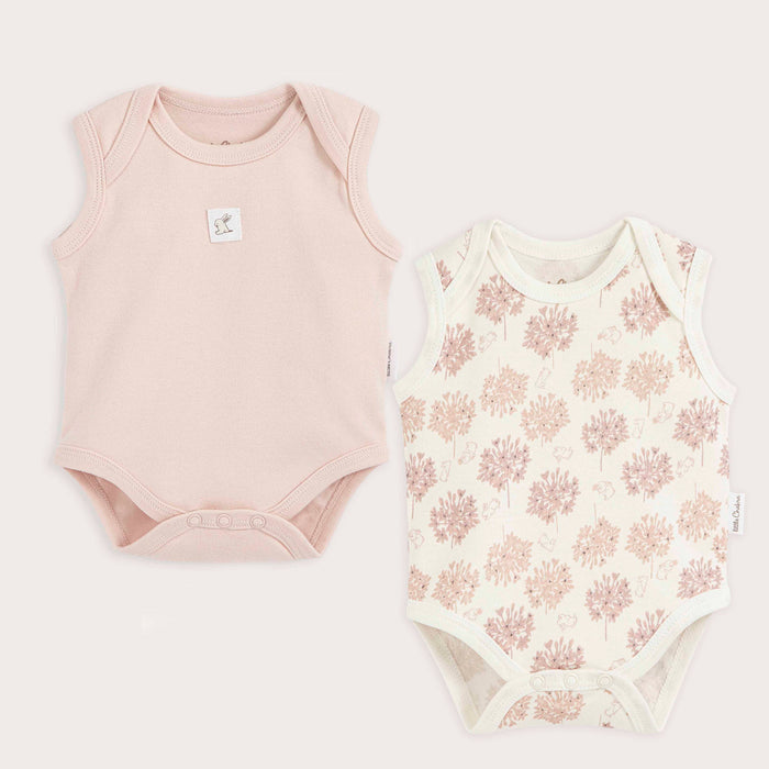 Secret Garden Newborn Sleeveles Body 2Pcs Powder/Ecru