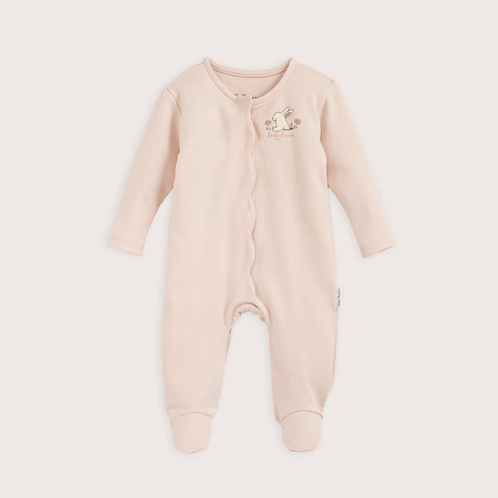 Secret Garden Newborn Footed Jumpsuit Powder