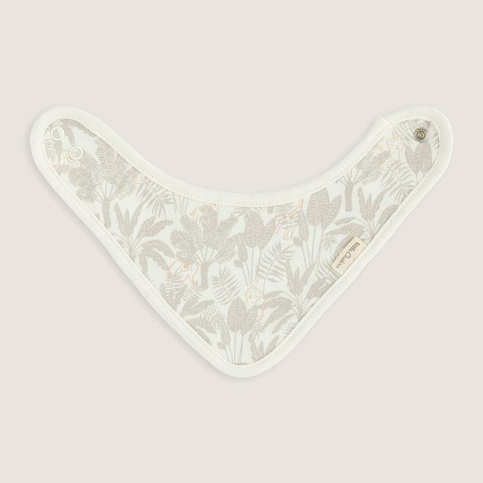 Jungle Newborn Bib Ecru