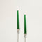 Gilded Candlestick Candle Set of 2 GREEN