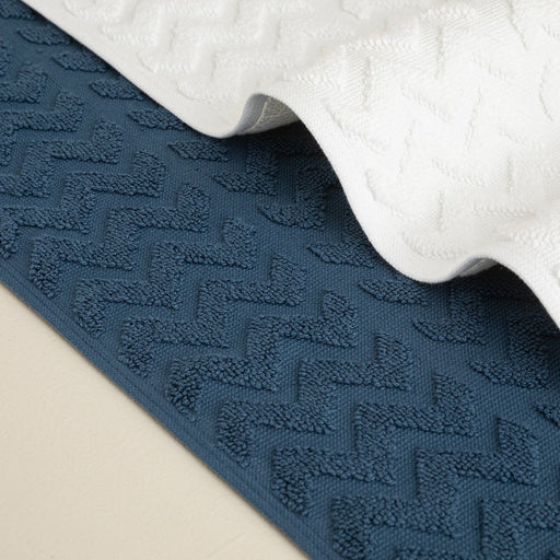 Zıgzag 2 Pcs Mats 50X70 Cm WHITE/MARINE BLUE