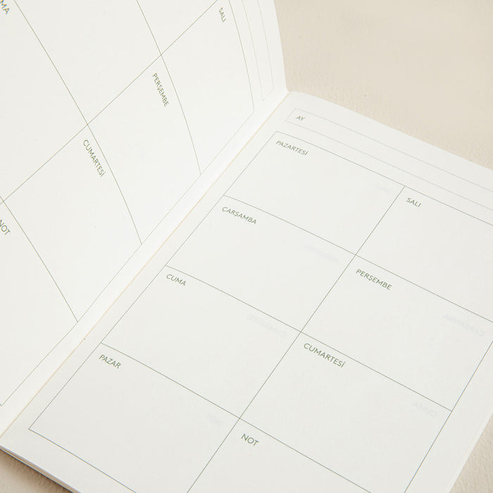 Weekly Planner Notebook A5 Natural