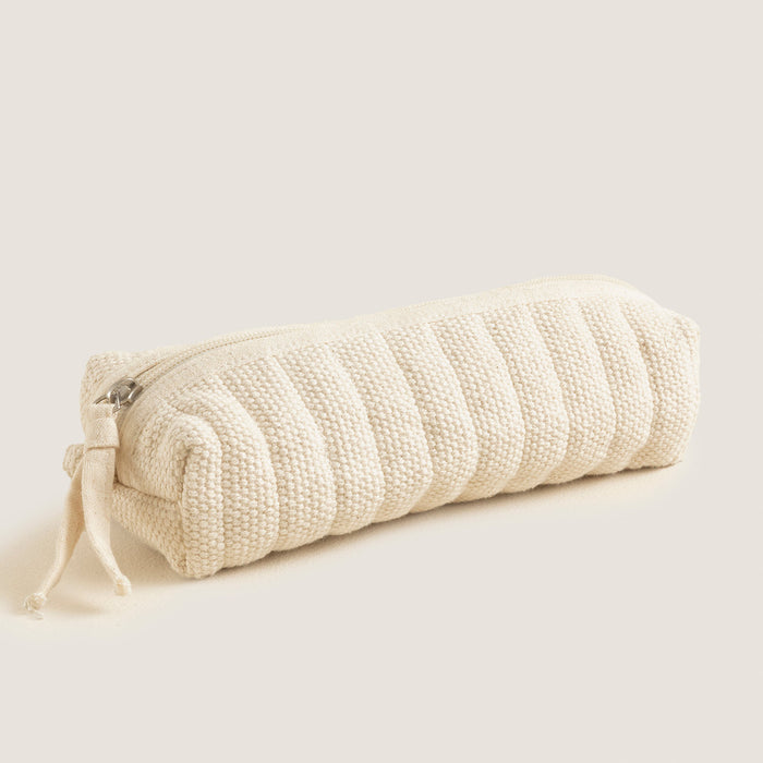 Shimma Woven Cotton Multipurpose Pouch 22x9 Cm Natural