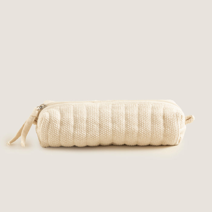 Shimma Woven Cotton Multipurpose Pouch 22x9 Cm Natural