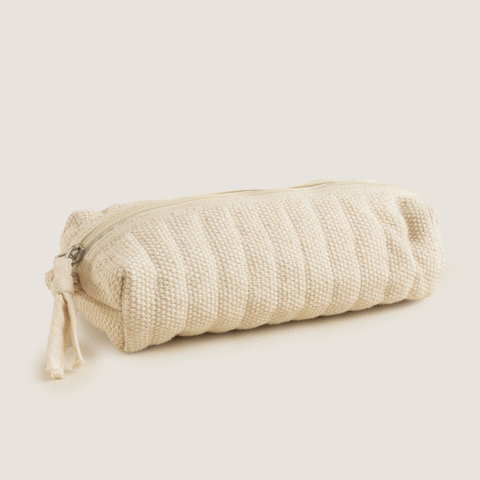 Shimma Woven Cotton Multipurpose Pouch 22x11 Cm Natural