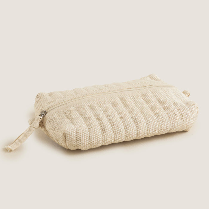 Shimma Woven Cotton Multipurpose Pouch 24x16 Cm Natural