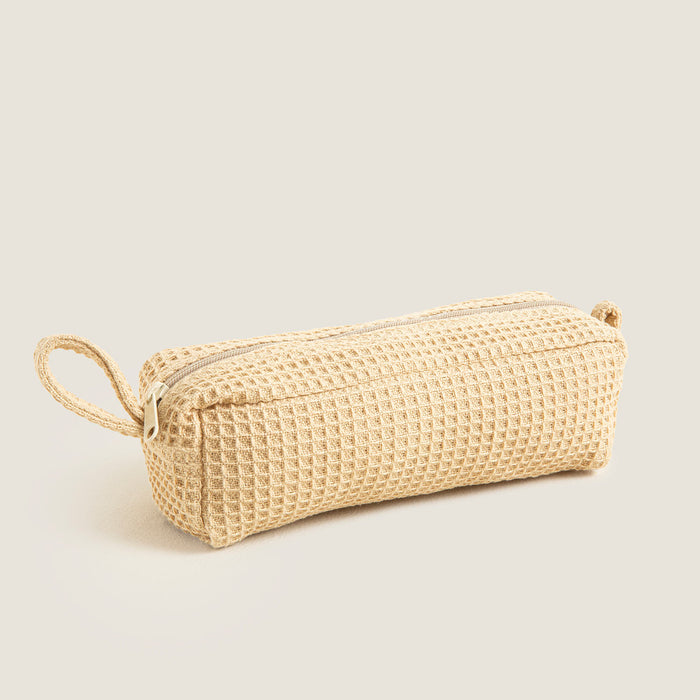 Tiarki Waffle Accessory Pouch 18,5x6 Cm Natural