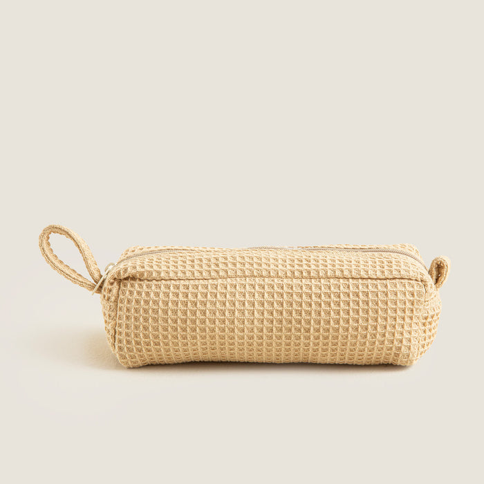 Tiarki Waffle Accessory Pouch 18,5x6 Cm Natural