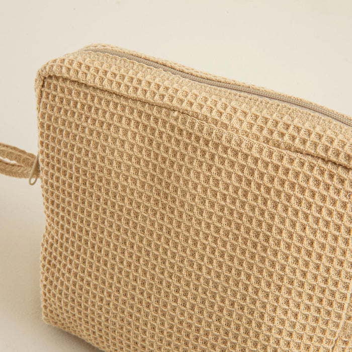 Tiarki Waffle Accessory Pouch 18X10,7 cm Natural