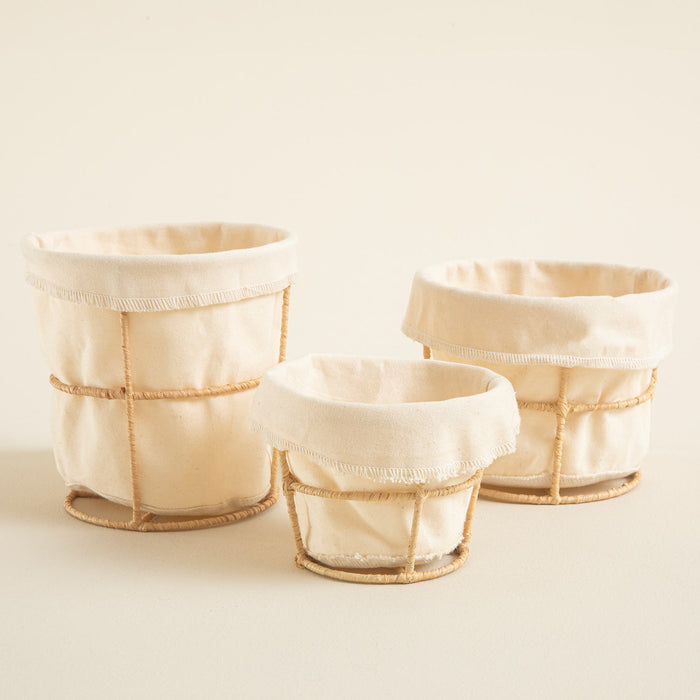 Breaddi Fabric Bread Basket 15x15 cm Natural