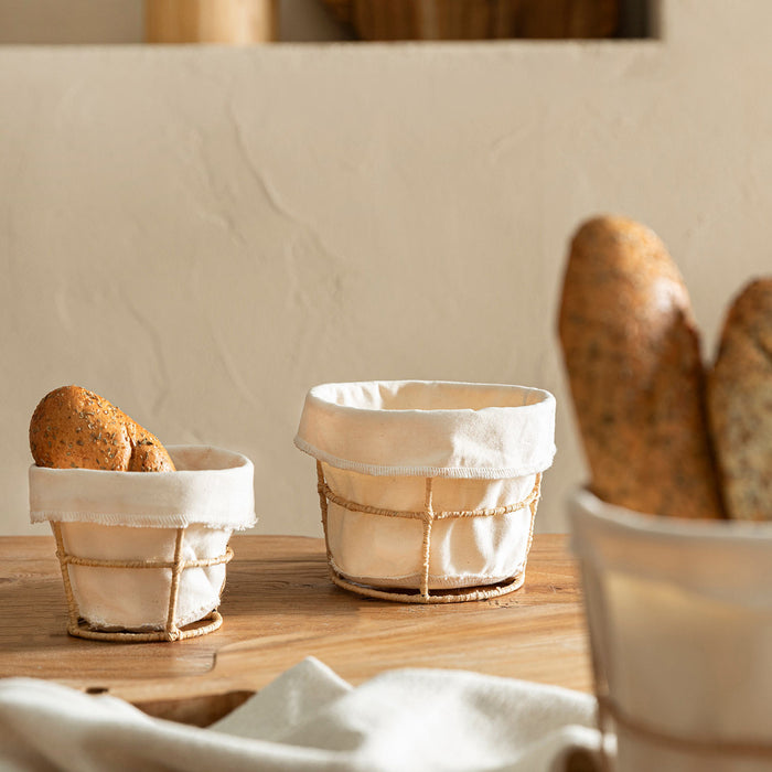 Breaddi Fabric Bread Basket 12x9 cm Natural