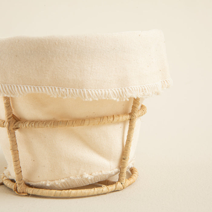 Breaddi Fabric Bread Basket 12x9 cm Natural