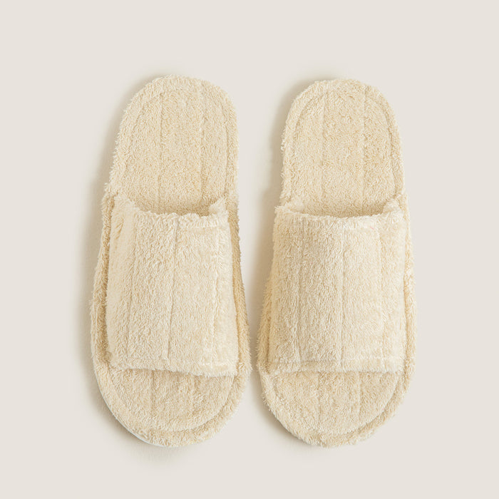 Terry Towel Bathroom Slippers Natural