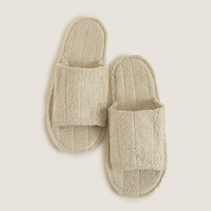 Sage Towel Bathroom Slippers Natural