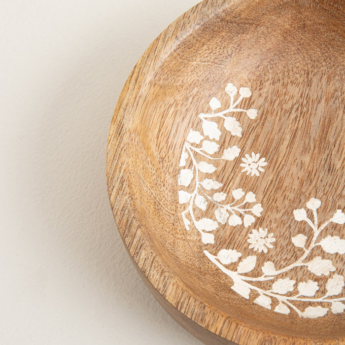 Flowers Serving Bowl 13 Cm Natural