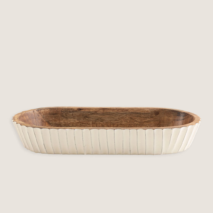 Vintage Serving Plate 32x15 Cm Natural