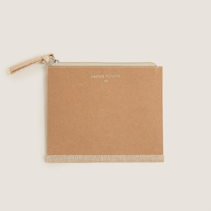 Juco Zipper Pouch A6 Natural