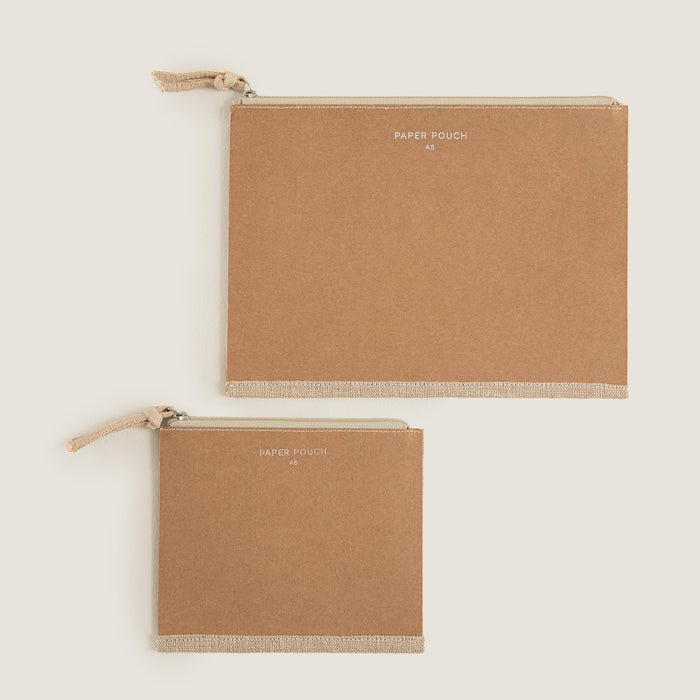Juco Zipper Pouch A6 Natural